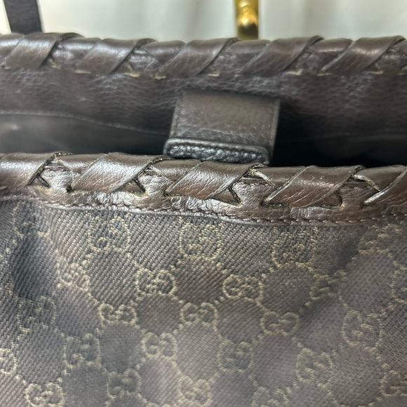 👜 Gucci Bamboo Tassel GG Canvas Tote Bag – Brown SEE ADDITIONAL LISTING - Picture 2 of 16